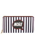 MORE STRIPE PRINT VINYL CLUTCH WALLET - Presidential Brand (R)