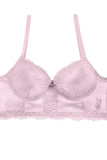 Ladies floral overlay long line bra w/underwire - Presidential Brand (R)