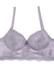 Ladies floral overlay long line bra w/underwire - Presidential Brand (R)