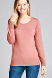 Ladies fashion long sleeve crew neck classic sweater - Presidential Brand (R)
