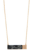 Ladies fashion acrylic stone bar pendant necklace set - Presidential Brand (R)
