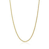 Yellow Gold Flashed Sterling Silver 1mm Thin Cable Rolo Chain Necklace, 20 Inches - Presidential Brand (R)