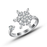 Fidget Spinner Rings for Women Sunflower Adjustable Open Ring You are My Sunshine Rotate Anti Stress Ring Valentine's Day Gfit