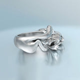 Huitan Cute Fortune Cat Shape Women Opening Rings Silver Color Dance Party Finger Ring Delicate Girl Gift New Fashion Jewelry - Presidential Brand (R)