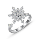 Fidget Spinner Rings for Women Sunflower Adjustable Open Ring You are My Sunshine Rotate Anti Stress Ring Valentine's Day Gfit