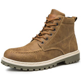 PU leather footwear fashion classic motorcycle boots spring and autumn high-top large size men shoes zapatos de hombre - Presidential Brand (R)