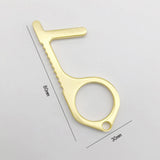 Portable Press Elevator Tool Hygiene Hand Antimicrobial Alloy EDC Door Opener Door Handle Key Metal Portable Door Opener - Presidential Brand (R)