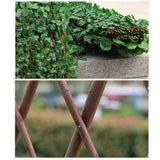 Retractable Artificial Garden Fence Wood Vines Climbing Frame Gardening Plant Fence Vegetable Plant Decor Greenery Walls 40a - Presidential Brand (R)