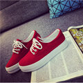 Sneakers Low Heel Platform Casual Flat Lace Up Sport Canvas Shoes - Presidential Brand (R)
