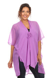 Plus Size Women's Front Tie Beach Dress Cove Up Swimwear Made in USA - Presidential Brand (R)
