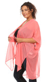 Plus Size Women's Front Tie Beach Dress Cove Up Swimwear Made in USA - Presidential Brand (R)