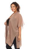 Plus Size Women's Front Tie Beach Dress Cove Up Swimwear Made in USA - Presidential Brand (R)