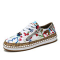 Women Folkways Printing Comfy Non Slip Casual Chunky Flats Shoes - Presidential Brand (R)