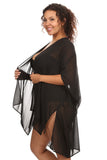 Plus Size Women's Front Tie Beach Dress Cove Up Swimwear Made in USA - Presidential Brand (R)
