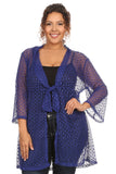Plus Size Women's Spider Lace Beach Dress Cove Up Swimwear Made in USA - Presidential Brand (R)