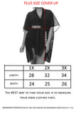 Plus Size Women's Front Tie Beach Dress Cove Up Swimwear Made in USA - Presidential Brand (R)