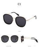 Fashion round sunglasses women men brand luxury design green candy lens pink frame Polarized sun glasses shades - Presidential Brand (R)