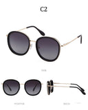 Fashion round sunglasses women men brand luxury design green candy lens pink frame Polarized sun glasses shades - Presidential Brand (R)