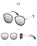 Fashion round sunglasses women men brand luxury design green candy lens pink frame Polarized sun glasses shades - Presidential Brand (R)