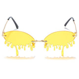 Hot sale Fashion Water drop Sunglasses Women Rimless Wave Punk Sun Glasses Luxury Trending Sunglasses Streetwear Gafas Shades - Presidential Brand (R)