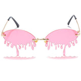 Hot sale Fashion Water drop Sunglasses Women Rimless Wave Punk Sun Glasses Luxury Trending Sunglasses Streetwear Gafas Shades - Presidential Brand (R)