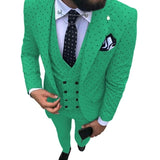 Mens suits Wave point Three Pieces Casual Blazer Vest Pants - Presidential Brand (R)