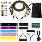17Pcs Resistance Bands Set Expander Exercise Fitness Rubber Band Stretch Training Home Gyms Workout - Presidential Brand (R)