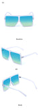 Fashion Sunglasses Women Ladies Red Fashion Oversized Square Sun Glasses Driving Shades Eyewear UV400 gafas de sol - Presidential Brand (R)