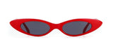 Small Oval Vintage Sunglasses Women Cat Eye Brand Design Retro Skinny Cateye Frame Tiny Sun Glasses Shades - Presidential Brand (R)