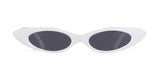 Small Oval Vintage Sunglasses Women Cat Eye Brand Design Retro Skinny Cateye Frame Tiny Sun Glasses Shades - Presidential Brand (R)