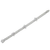 Cuban Link Butterfly Bracelet Gold Iced Out Crystal Rhinestone Bracelets - Presidential Brand (R)