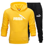 Men's track suit fleece padded hoodie brand casual wear track suit men's jacket + pants warm wool liner winter sweatshirt suit。 - Presidential Brand (R)