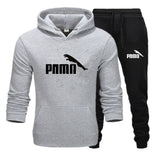 Men's track suit fleece padded hoodie brand casual wear track suit men's jacket + pants warm wool liner winter sweatshirt suit。 - Presidential Brand (R)