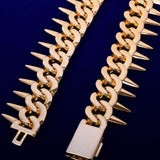 Heavy Miami Cuban Link Men's Hip hop Necklace Choker Iced AAA Zircon Rock Jewelry Gold Color Chain 18" 20" - Presidential Brand (R)