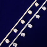 Tennis Chain With White Zircon Pendant Gold Color Charm Women Necklace Link Men's Hip Hop Jewelry adjustable - Presidential Brand (R)