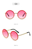 Vintage Fashion Round Sunglasses Women 2019 Luxury Brand Design Retro Rimless Frame Sun Glasses Lady Female Shades NO Chain - Presidential Brand (R)