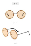 Vintage Fashion Round Sunglasses Women 2019 Luxury Brand Design Retro Rimless Frame Sun Glasses Lady Female Shades NO Chain - Presidential Brand (R)