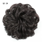 WERD  2 Plastic Comb Clip In Curly Synthetic Hair Pieces Chignon Updo Cover Hairpiece Extension Hair Bun Hair Accessories - Presidential Brand (R)