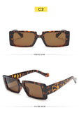 Trendy Rectangle Sunglasses Women Brand Design Black Thick Frame Fashion 90s Cool Sun Glasses Shades Female - Presidential Brand (R)
