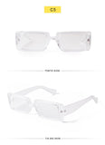 Trendy Rectangle Sunglasses Women Brand Design Black Thick Frame Fashion 90s Cool Sun Glasses Shades Female - Presidential Brand (R)