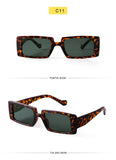Trendy Rectangle Sunglasses Women Brand Design Black Thick Frame Fashion 90s Cool Sun Glasses Shades Female - Presidential Brand (R)