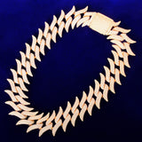 Solid 32mm Big Cuban Chain Men's Hip Hop Necklace Link Finish Zirconia Gold Color Fashion Rock Jewelry - Presidential Brand (R)