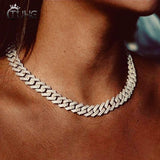 Cuban Link Chains Necklaces Luxury Bling Choker Iced Out Zircon Chains - Presidential Brand (R)