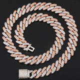 Cuban Link Chains Necklaces Luxury Bling Choker Iced Out Zircon Chains - Presidential Brand (R)