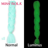 MISS ROLA 24Inch Glowing Twist Braids Braiding Hair Extensions Jumbo Braids Ombre Synthetic Hair Support Wholesale Kanekalon - Presidential Brand (R)