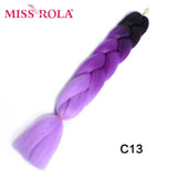 MISS ROLA 24Inch Glowing Twist Braids Braiding Hair Extensions Jumbo Braids Ombre Synthetic Hair Support Wholesale Kanekalon - Presidential Brand (R)